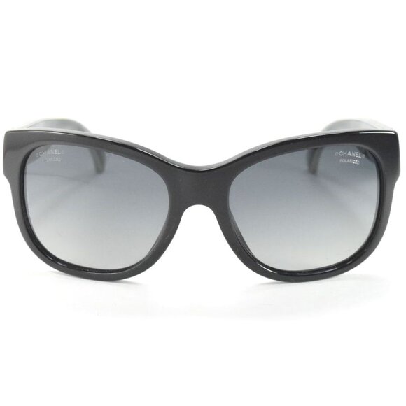 CHANEL Signature 5270 501/s8 Black & Silver /Gray Polarized - Picture 2 of 8